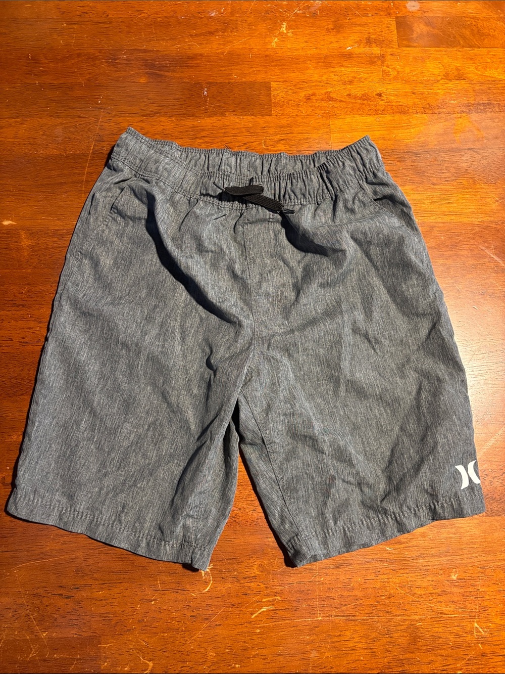 Hurley Charcoal Gray Drawstring Swim Shorts